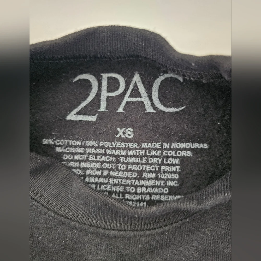 2PAC Women's Black Jersey Size Extra Small - Picture 3 of 8